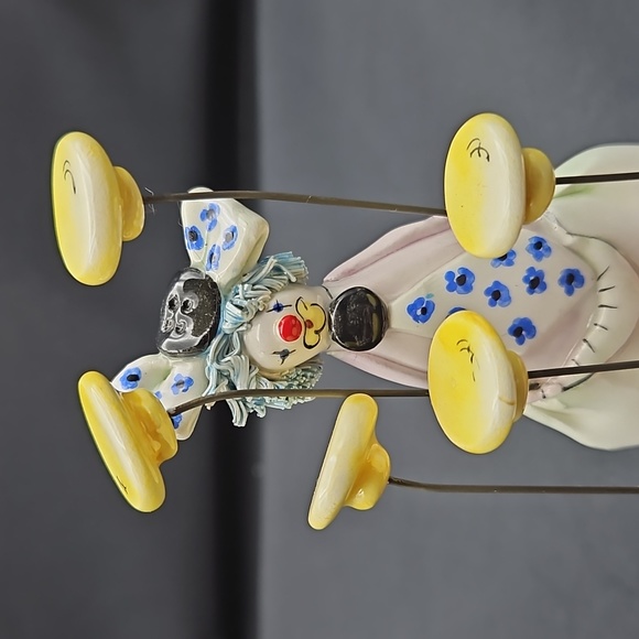 VINTAGE  ZAMPIVA HANDMADE FIGURINE "CLOWN BANCING PLATES - Picture 8 of 8